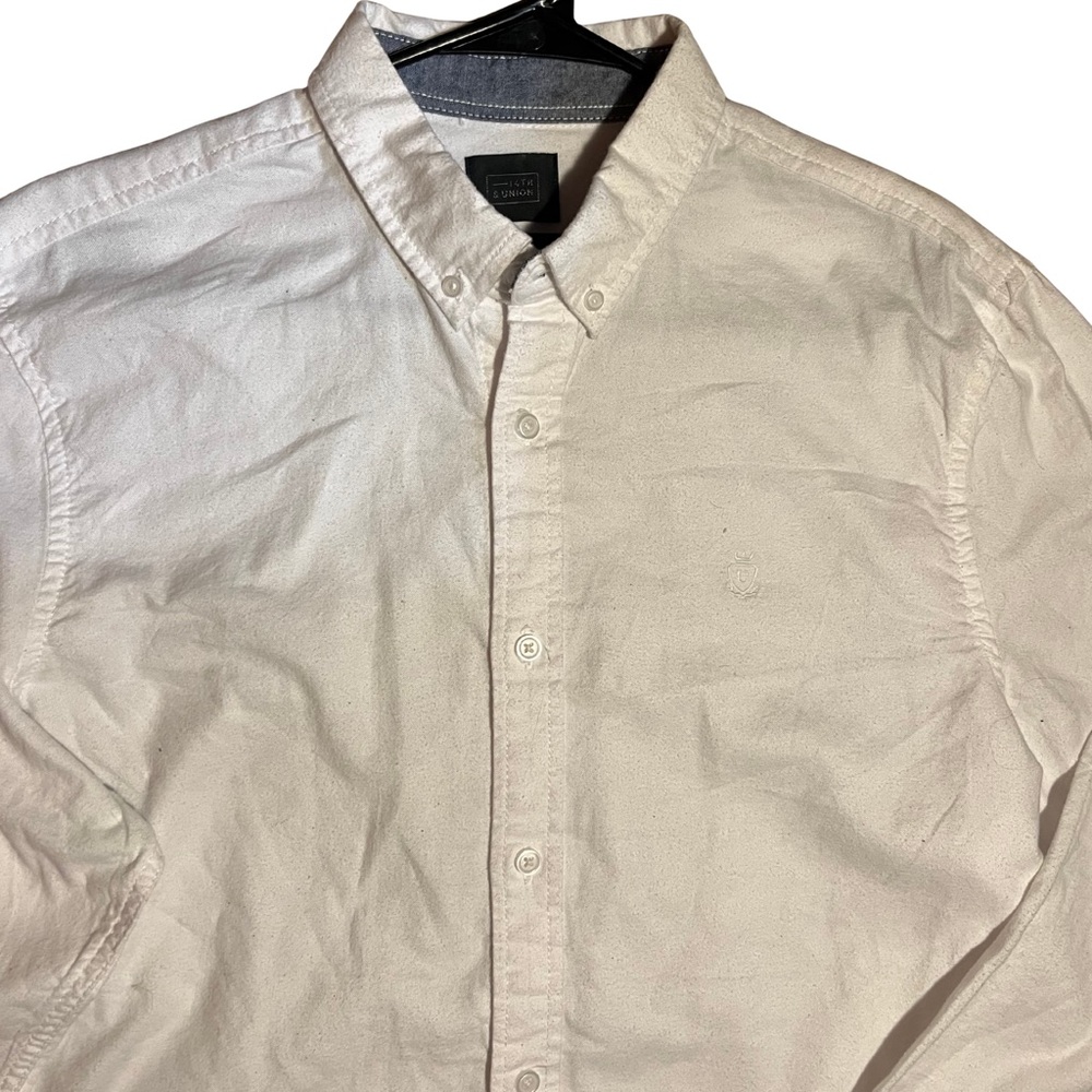 Universal Thread Men's Cream Button Down Shirt - image 2